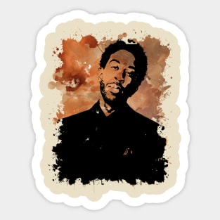 American Rapper Ludacris - Brown Watercolor Splash T-Shirt Sticker